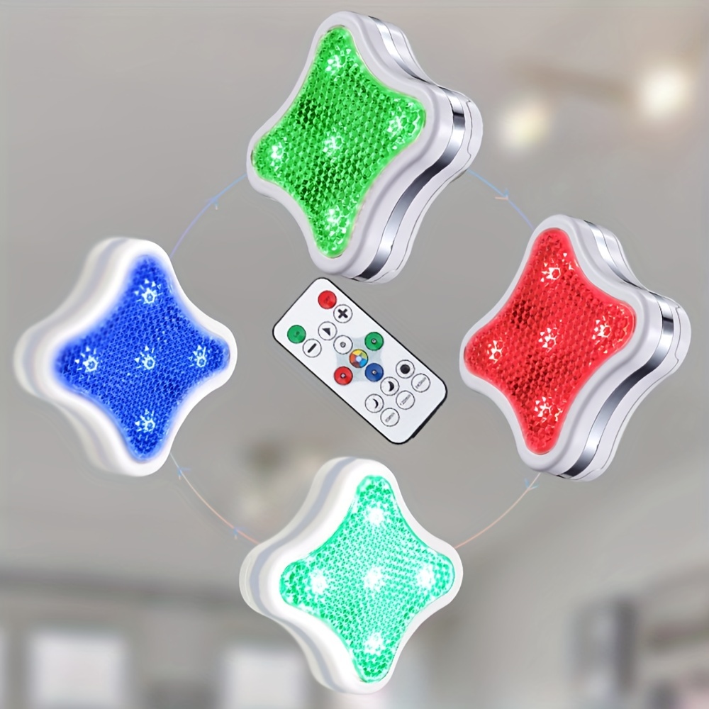 Wireless Led Puck Lights Remote Control Lights Energy Saving - Temu