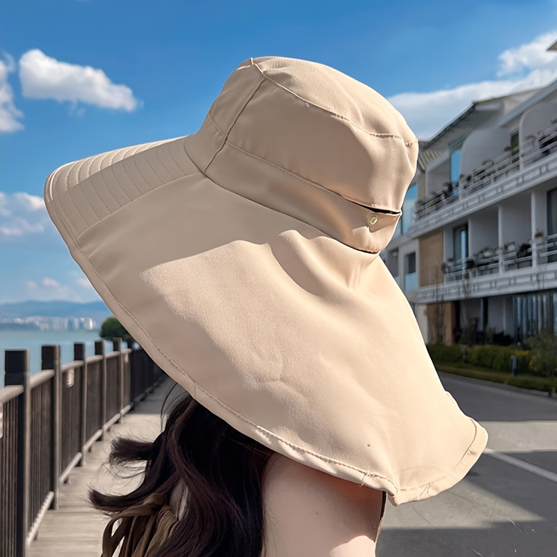 Fisherman Hat Women Summer Thin Anti-UV Sun Hats Shawl Integrated Sun Hat  Outdoor Travel Hiking Hats Large Brim Breathable Hat - AliExpress