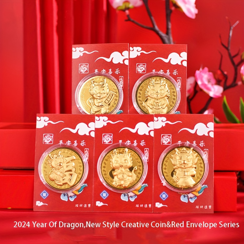  Monedas china de la fortuna, Feng Shui, Monedas I-Ching Monedas  tradicionales con cadena roja para la riqueza y el éxito, 5 estilos : Hogar  y Cocina