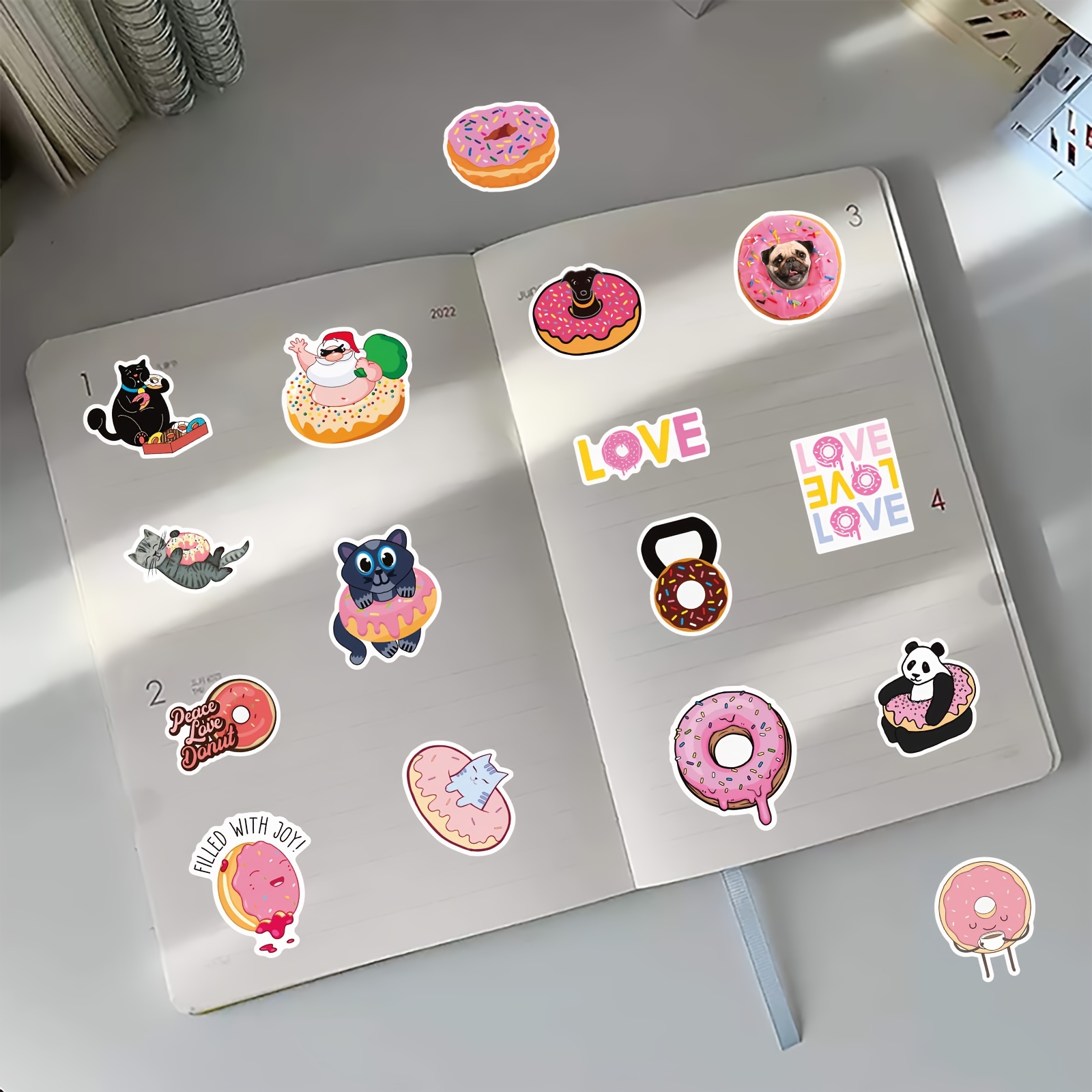 Donut Stickers Cute Snack Sweet Candy Stickers Biscuits - Temu