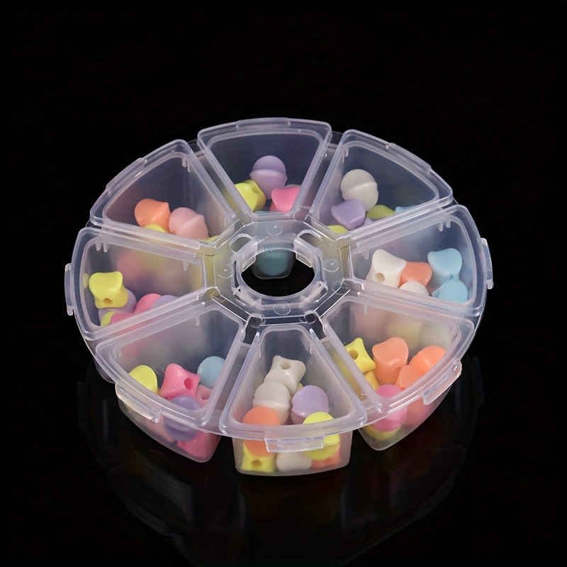Caja organizadora de plástico con divisores 36 rejillas transparente  contenedor de almacenamiento Joyero con divisores ajustables para cuentas