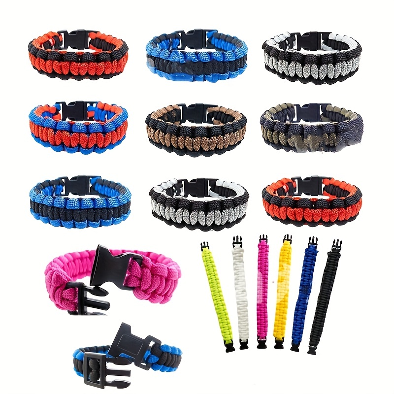 7 Paracord Bracelet - Assorted Colors - 7 Ft. of Paracord - Camping Tools  Supplies