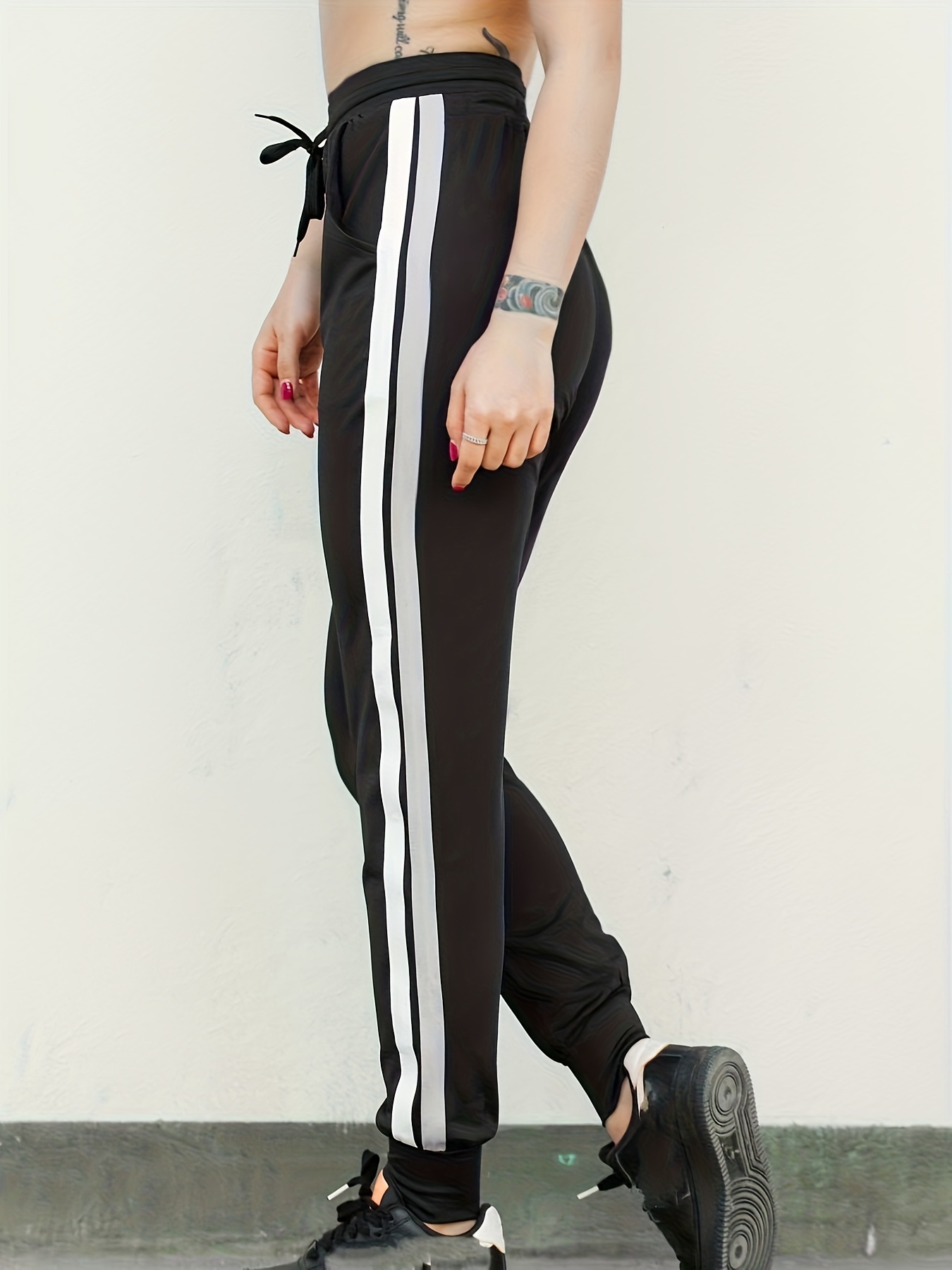 Black Jogger Pants Striped Joggers Outfit Adidas Black Stripe