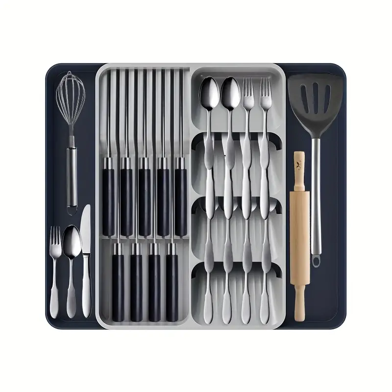 Kitchen Drawer Knife And Fork Storage Box Multifunctional - Temu
