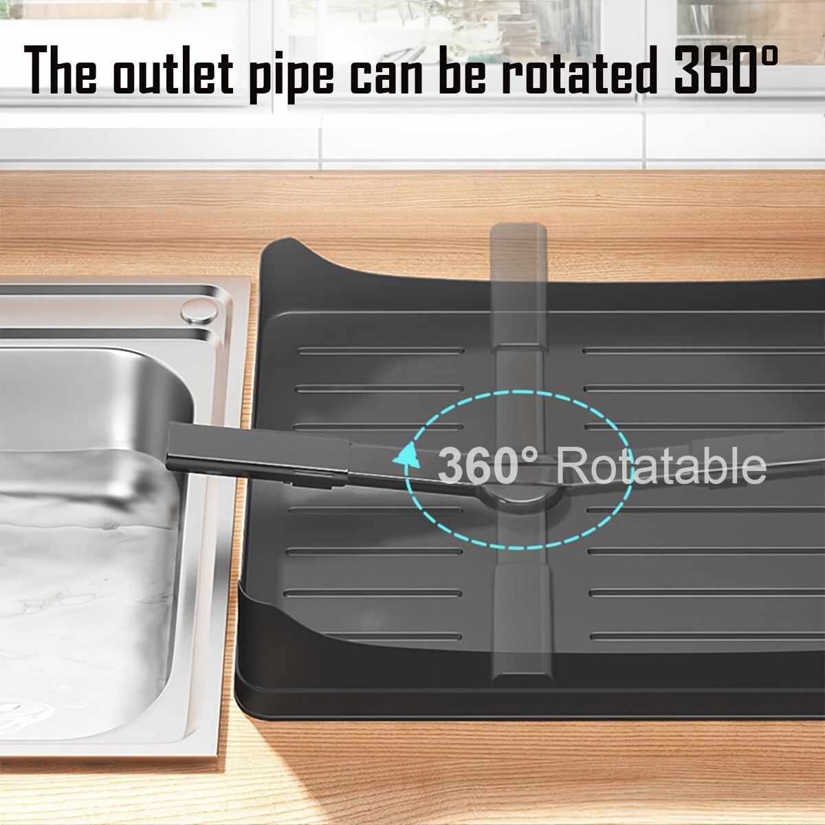 Double Layer Kitchen Draining Rack with Bowl Holder