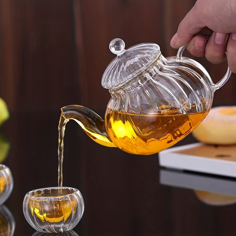 Heat Resistant Glass Retro British Glass Tea Set Teapot Cup Afternoon Fruit  Coffee Cup Drinking Water Bottle Drinkware