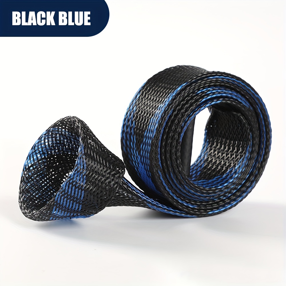 Rod Protector Sleeve Braided Mesh Reusable Telescopic Rods Protector