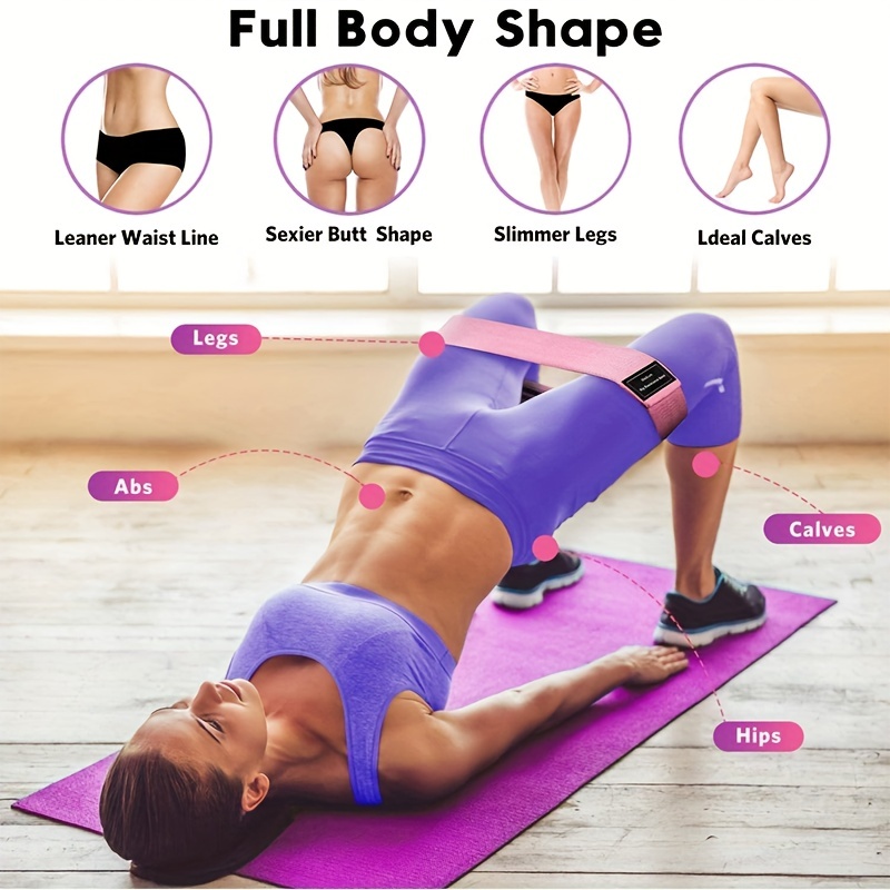 3pcs Resistance Bands Set for Legs and Butt Fabric Exercise Tension Loop Bands