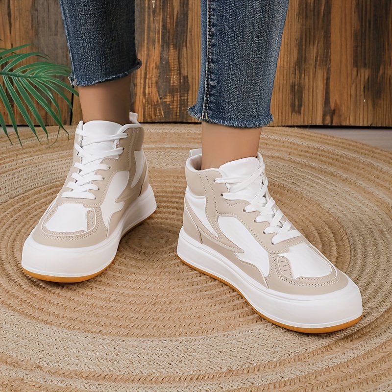 Zapatos Deportivos Informales De Plataforma Alta Para Mujer