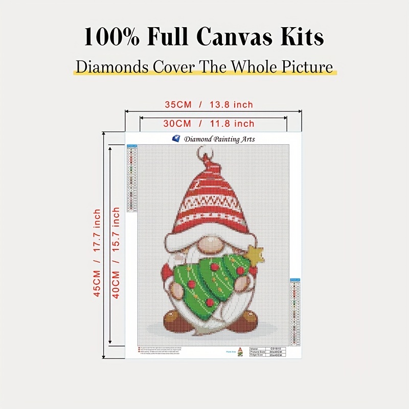 Christmas Gnome Artificial Diamond Art Painting Kits For - Temu