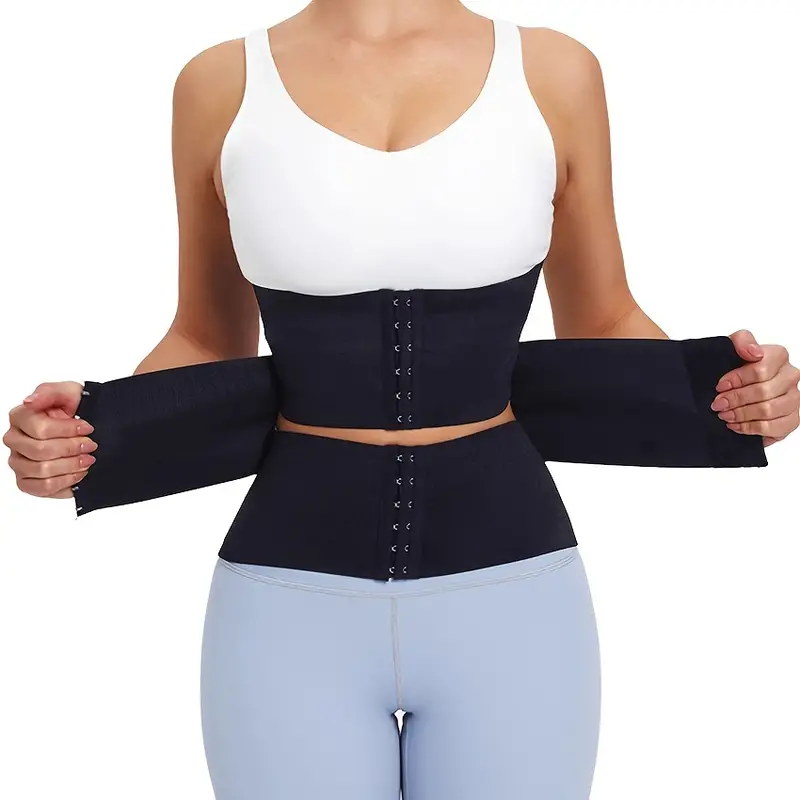 Shape Your Hourglass Figure with Our 3-Segmented Corset Waist Trainer -  Perfect for Women's Workouts, Postpartum Recovery & Back Support!