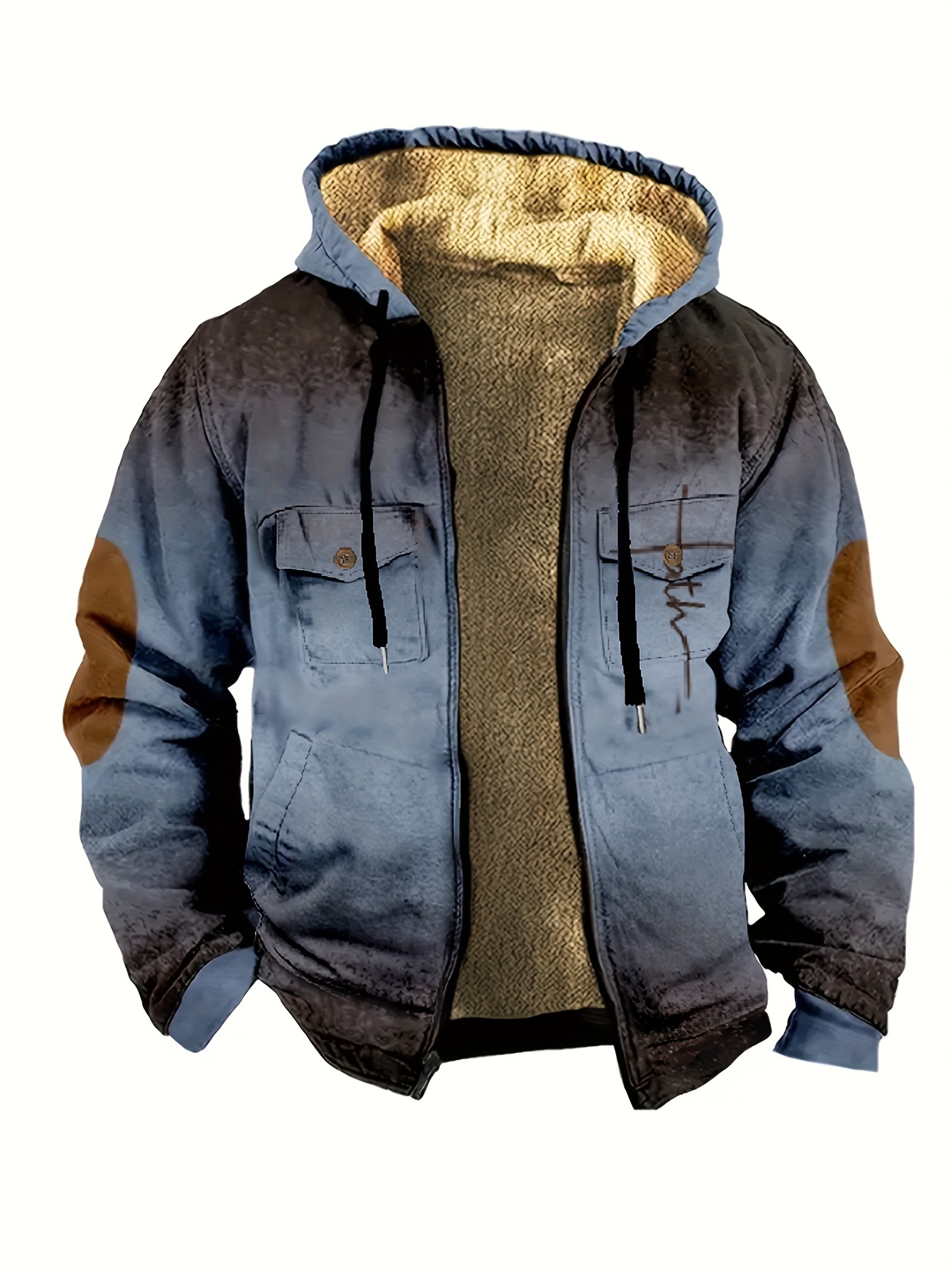 Fleece hooded online jacket