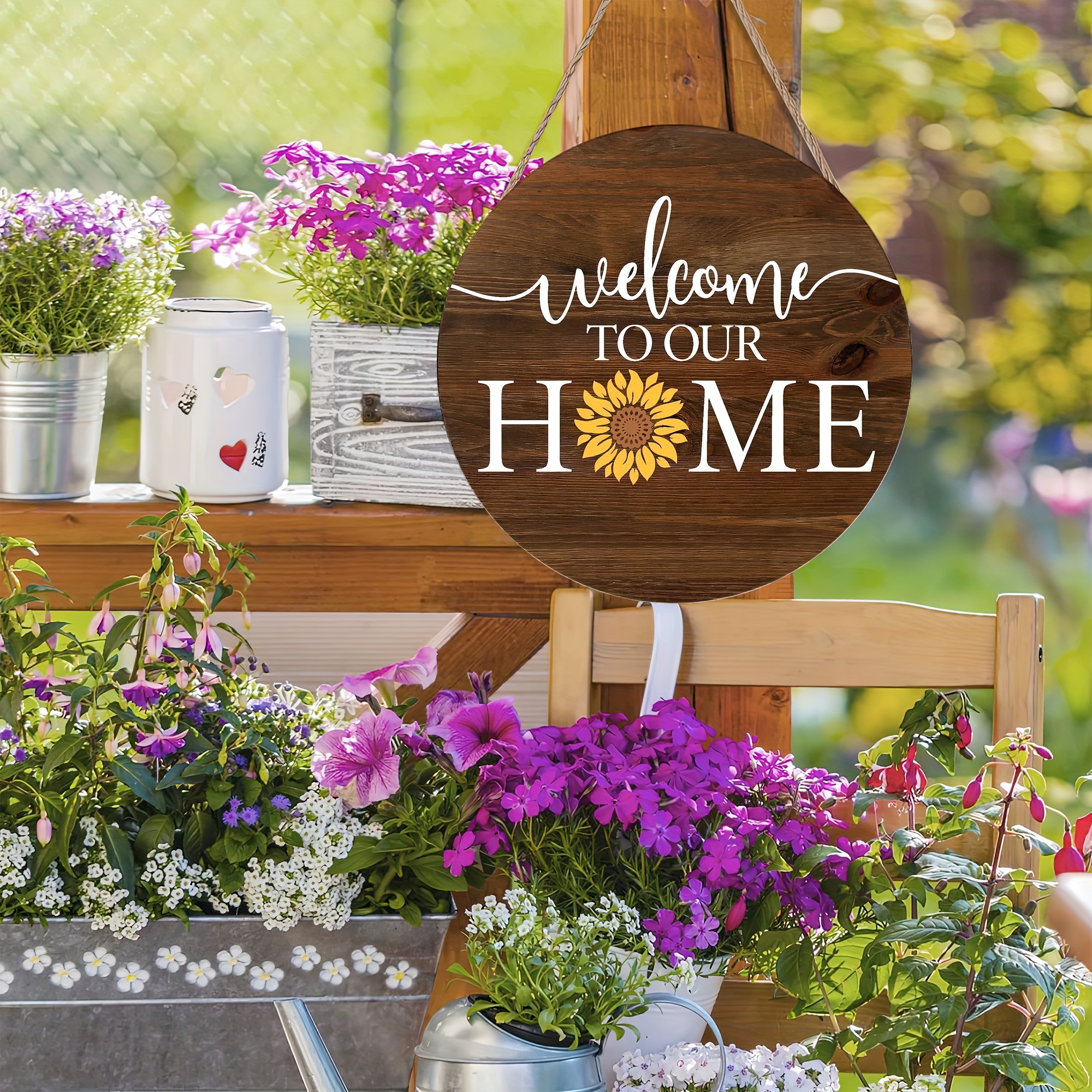 Welcome Sign Front Door Wooden Rustic Vintage Front Porch - Temu