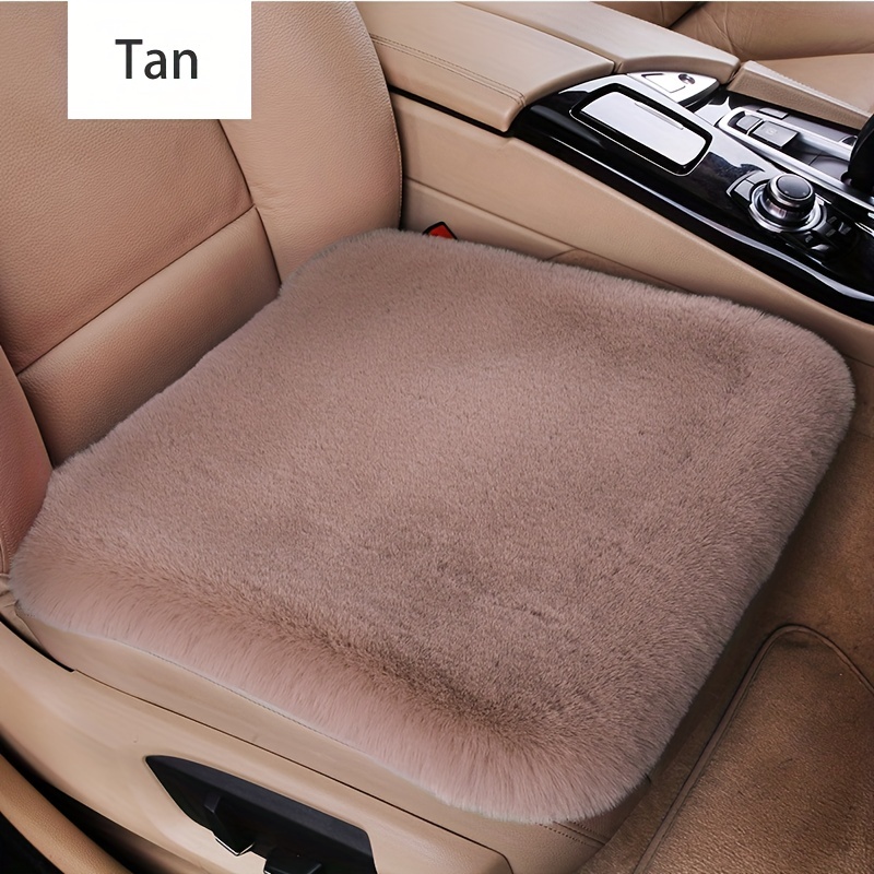 Car Plush Seat Cushion Winter Warm Imitation Rabbit Hair - Temu