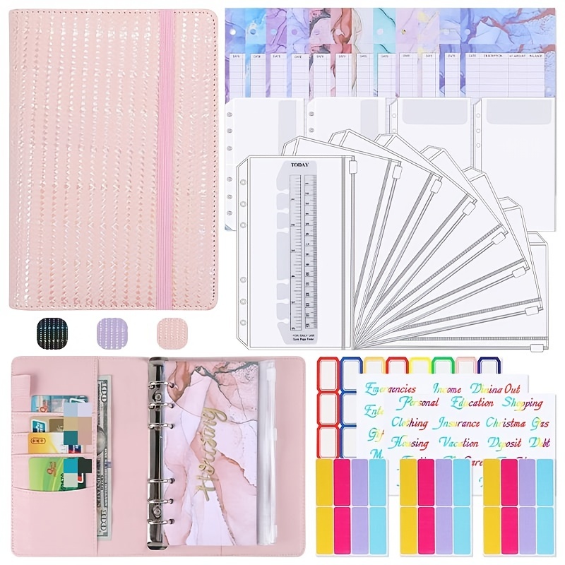 5 Physical Size Budget Challenges, A6 Budget Envelope and Binder, Finance  Organization, Watercolor Flower 