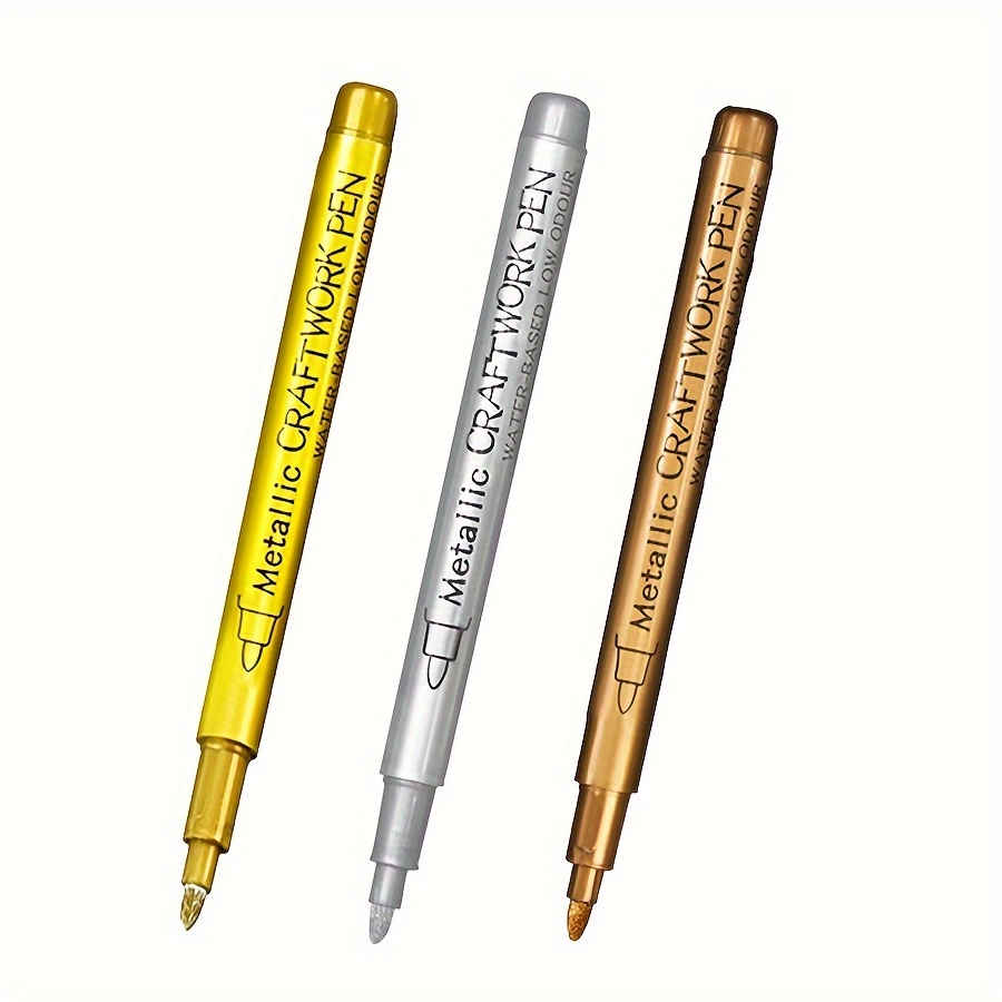 Gold Paint Marker Double Nib Design Gold Paint Pen Gold Silver And Copper  Colors Marker Gold