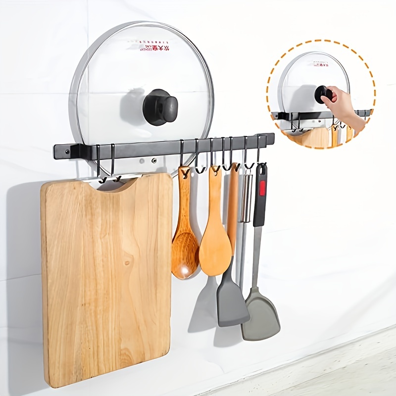 Estante para utensilios de cocina de pared, riel