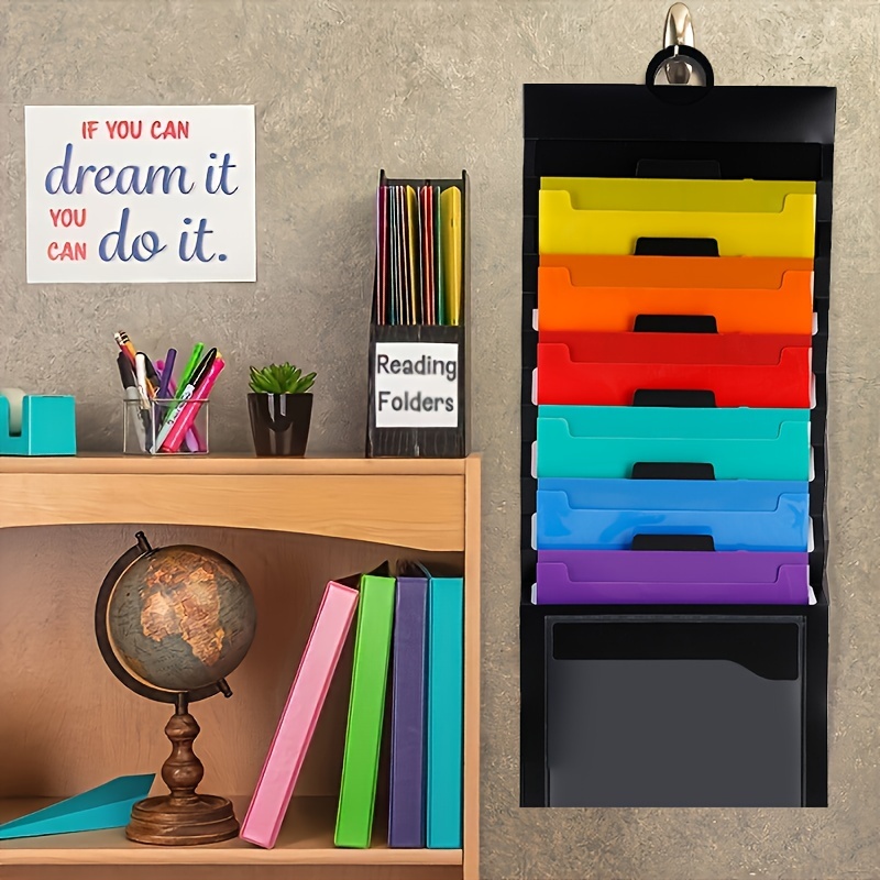 Wall Hanging File Organizer Classroom Teacher Supplies - Temu Canada