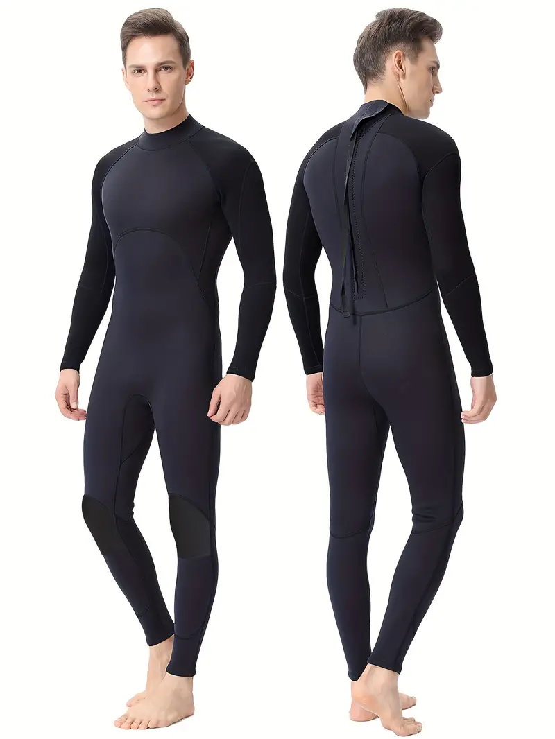Men's Neoprene 2mm Warm Full Wet Suit, Tight Stretch Men's Sunscreen Long  Sleeve Wet Suit For Surfing Swimming Sports