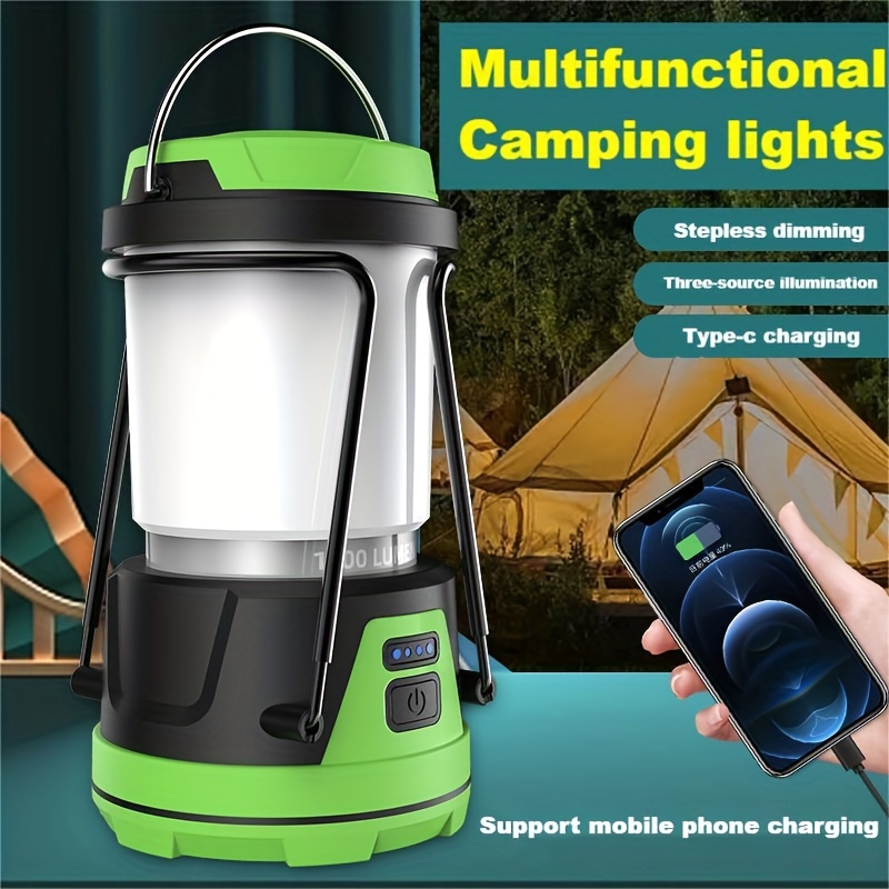 LED Electric Camping Lantern, 3600mAh Portable Rechargeable Hanging Lamp,  IPX4 Retro Night Light for Emergency Hurricane Power Outage Home Survival