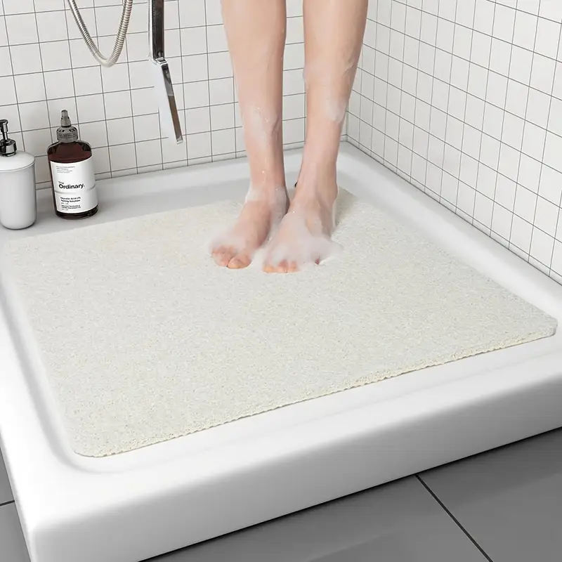 1pc bathroom non slip mat foaming loofah base shower mat waterproof floor mat 21 21in bath supplies Product details 1
