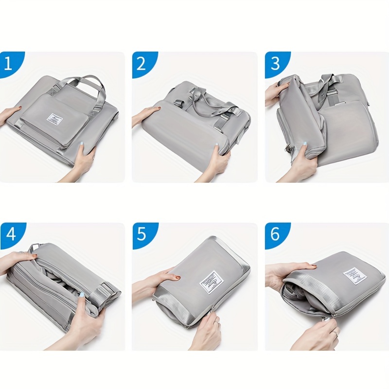 Large Capacity Travel Bag Expandable Foldable Dry Wet Separation Sports Bag