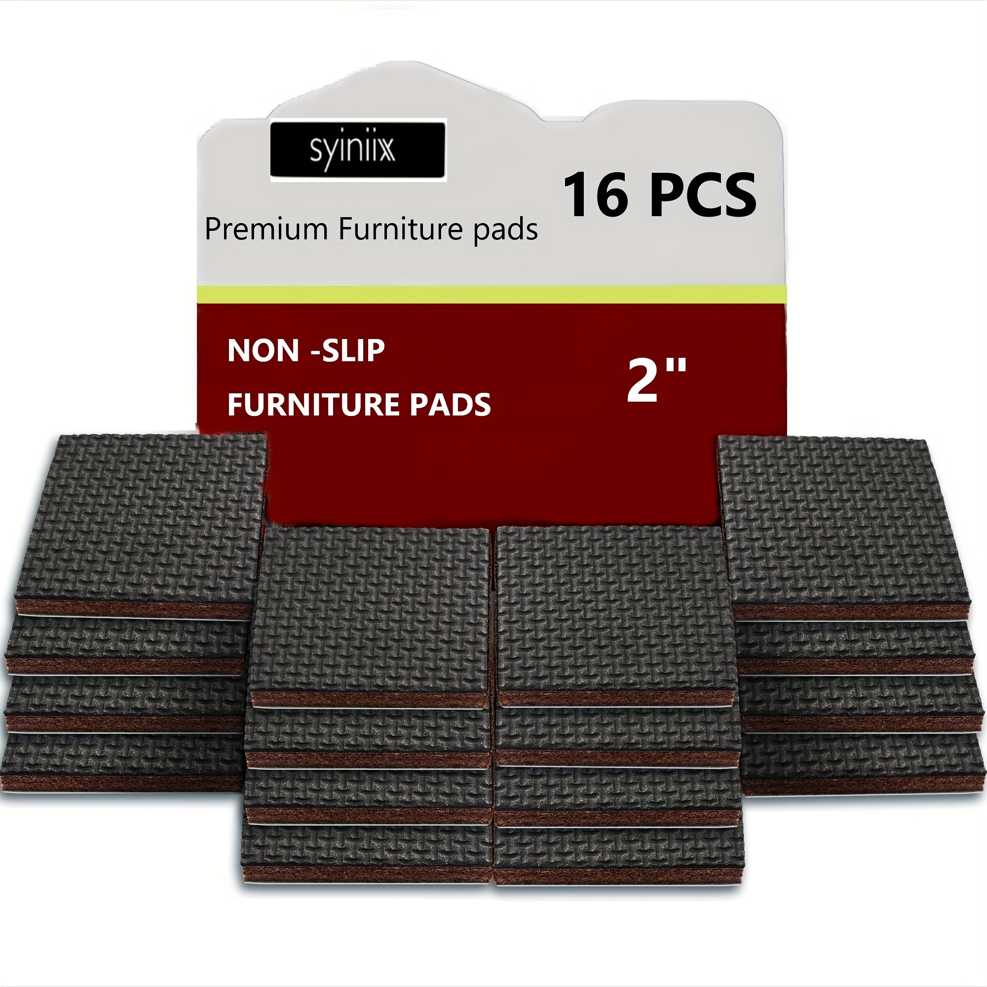 Furniture Pads 12 PCS 3” HN STG Non Slip Premium Furniture Gripper! Best  Self Adhesive Square Rubber Pad-Chair Leg Hardwood Floor Protector Sofa Anti  Slip for Fix in Place Furniture Bed 
