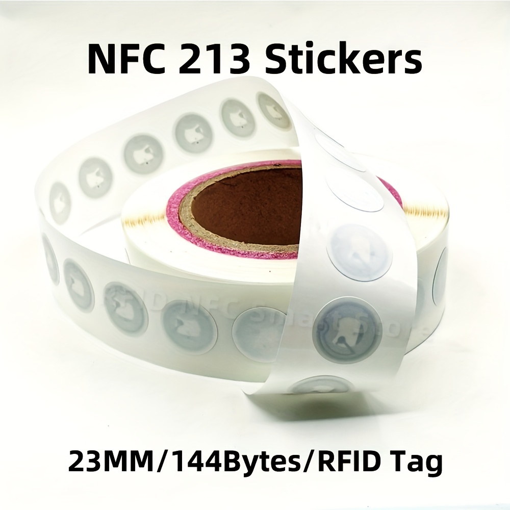 15pcs Nfc Tags Nfc Stickers Nfc Tag Stickers Rewritable N-tag 215 Sticker,504  Bytes Memory,black Nf