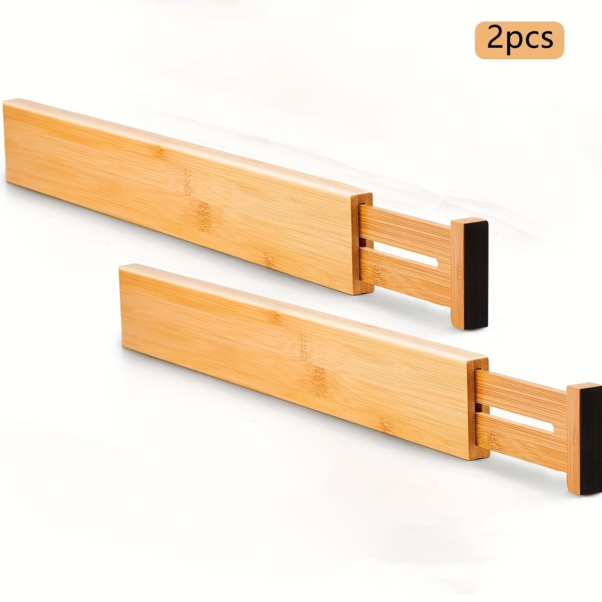 Bamboo Drawer Divider Adjustable Expandable Drawer Divider - Temu