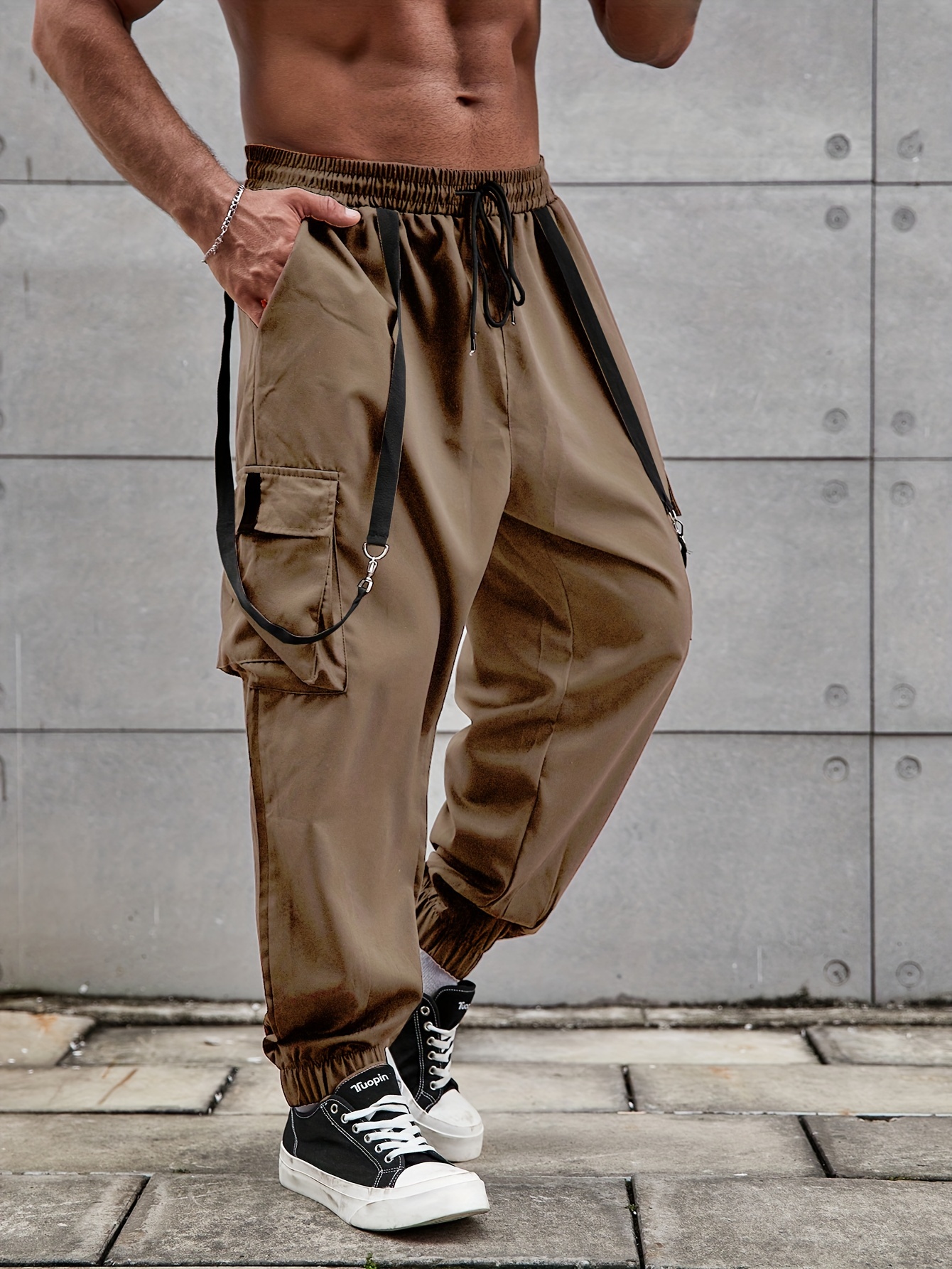 Men's Brown Pants, Cargos, Sweatpants & Dress