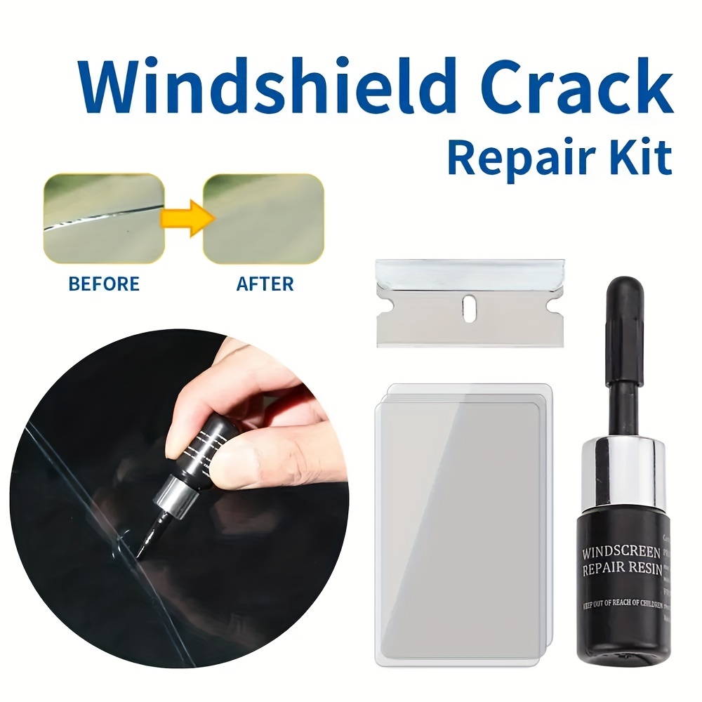 AumoPro 1Pc Car Windshield Cracked Repair Tool Kit Car Window Phone Screen  Repair Kit Glass Curing Glue Auto Glass Scratch Crack Restore Kit for Auto