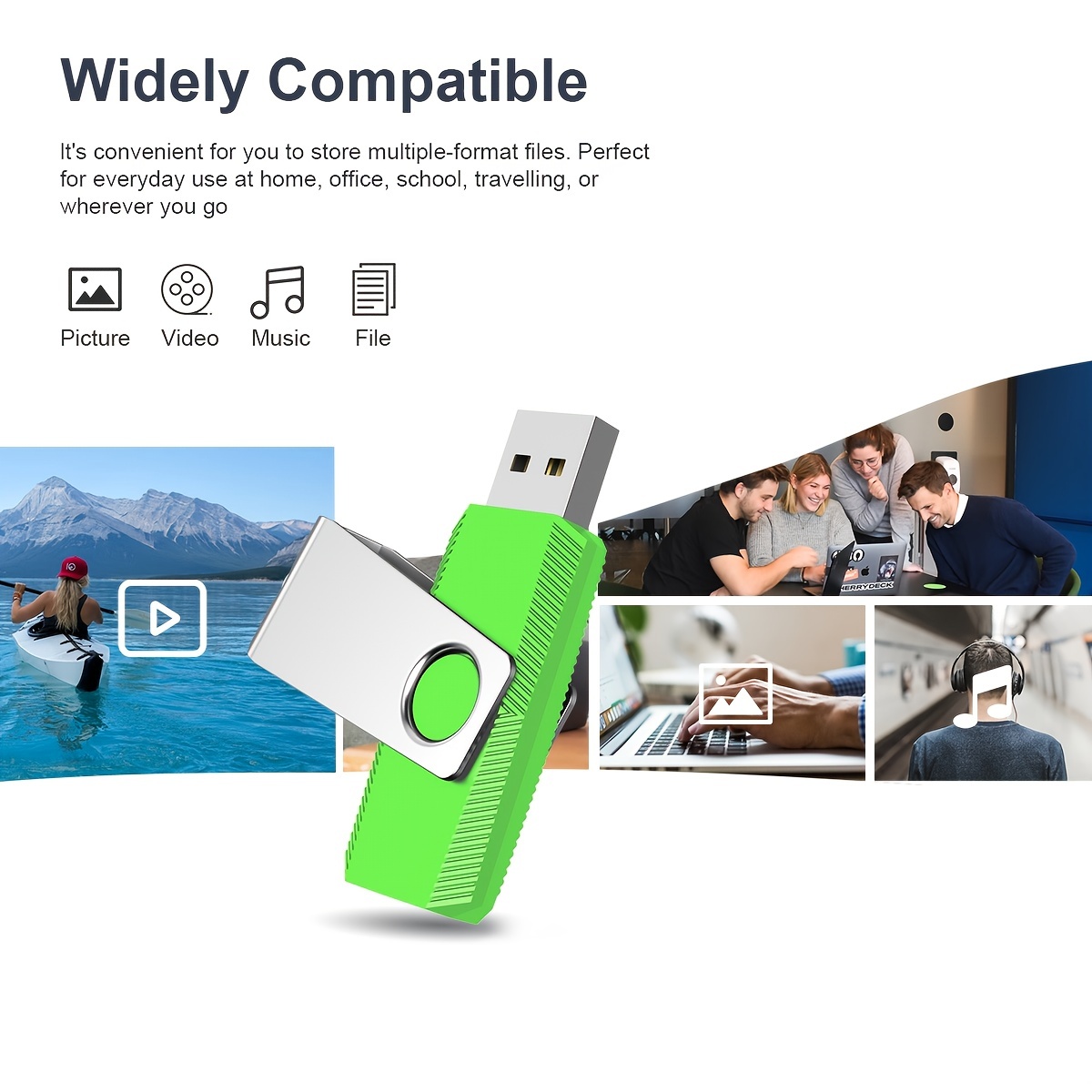 64gb Usb 2.0 Flash Drive Kexin Swivel Design 32gb 64gb 128gb - Temu