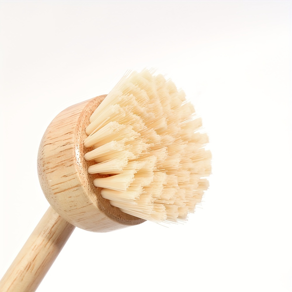 Natural Bamboo Dish Scrub Brush 4 Piece Set