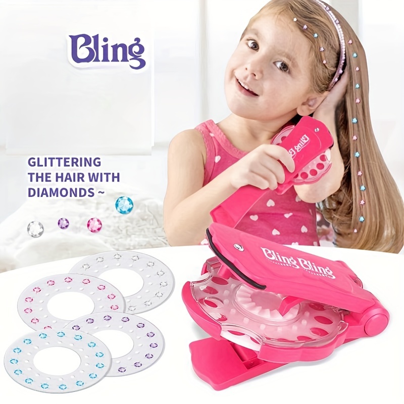 Children's Toys Blingbling Girl Hair Nail Artificial Diamond - Temu