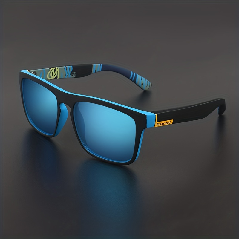 1pc Mens Trendy Polarized Sports Sunglasses Cool Pattern