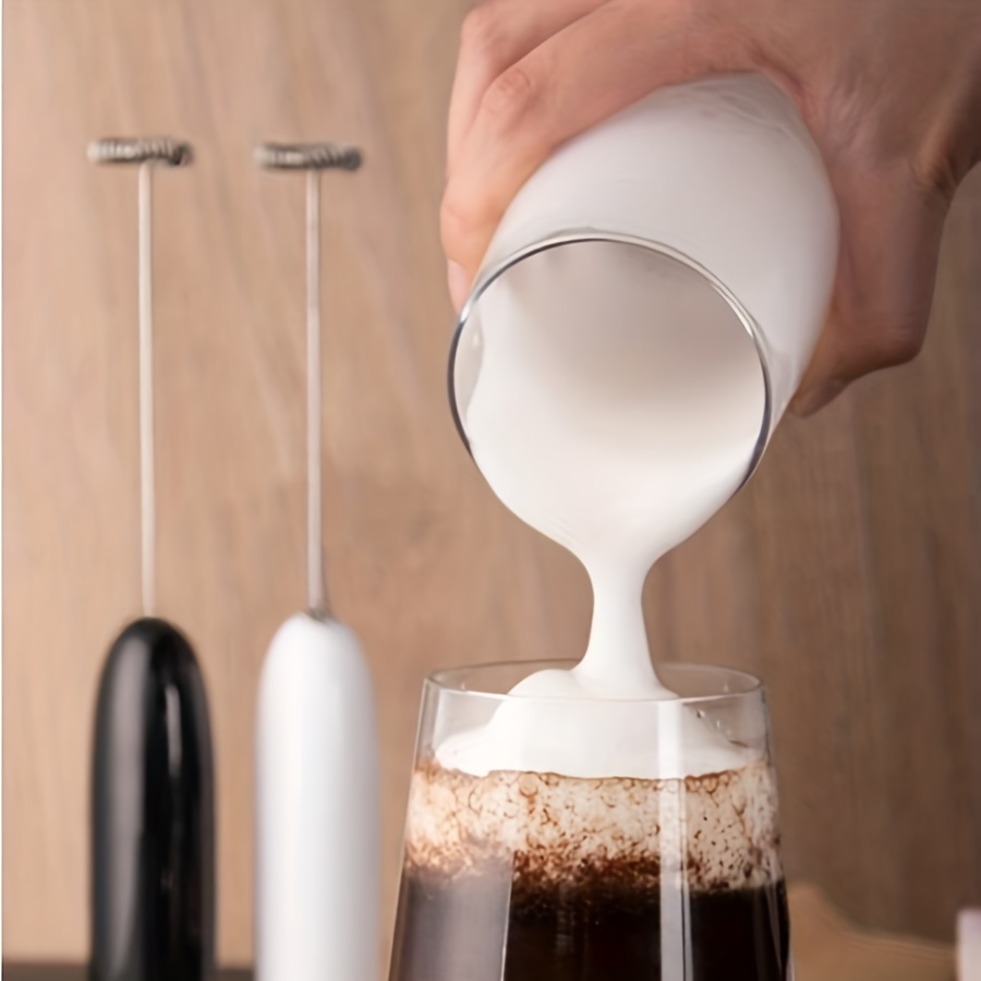 Milk Frother for Coffee Handheld Battery-Operated Electric Milk and Coffee  Frother