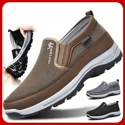mens classic solid loafer shoes lightweight breathable anti skid slip on shoes for outdoor activities