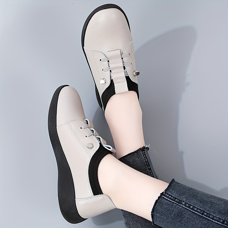 Zapatos Moda Color Sólido Mujer Zapatos Antideslizantes - Temu