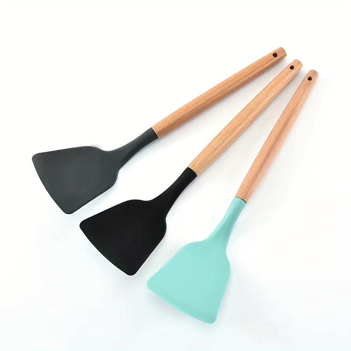 Silicone Spatula w/ Wooden Handle Heat Resistant Cooking Tool