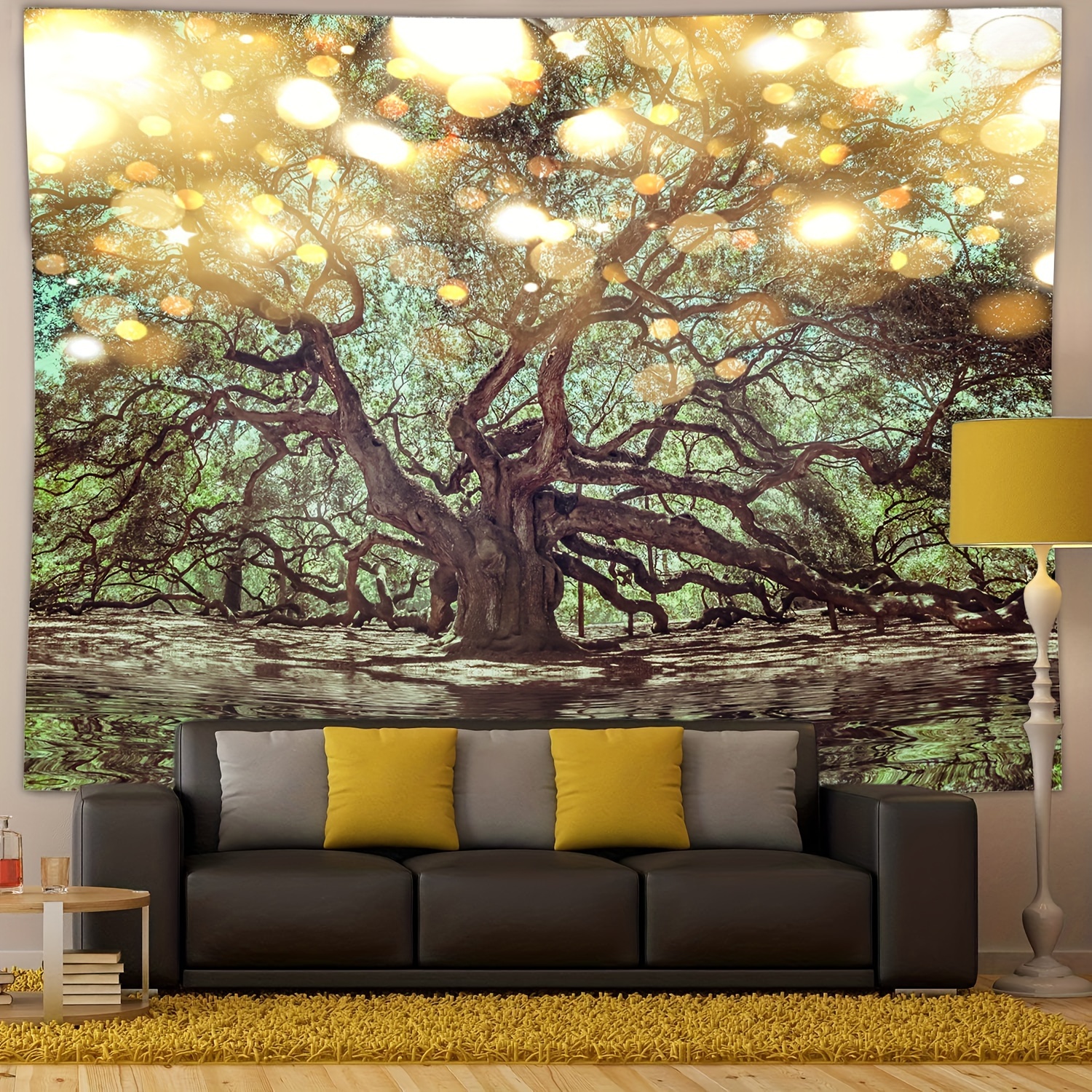 130x150cm Arbre de vie Tenture Murale Tapisserie pour la Nature