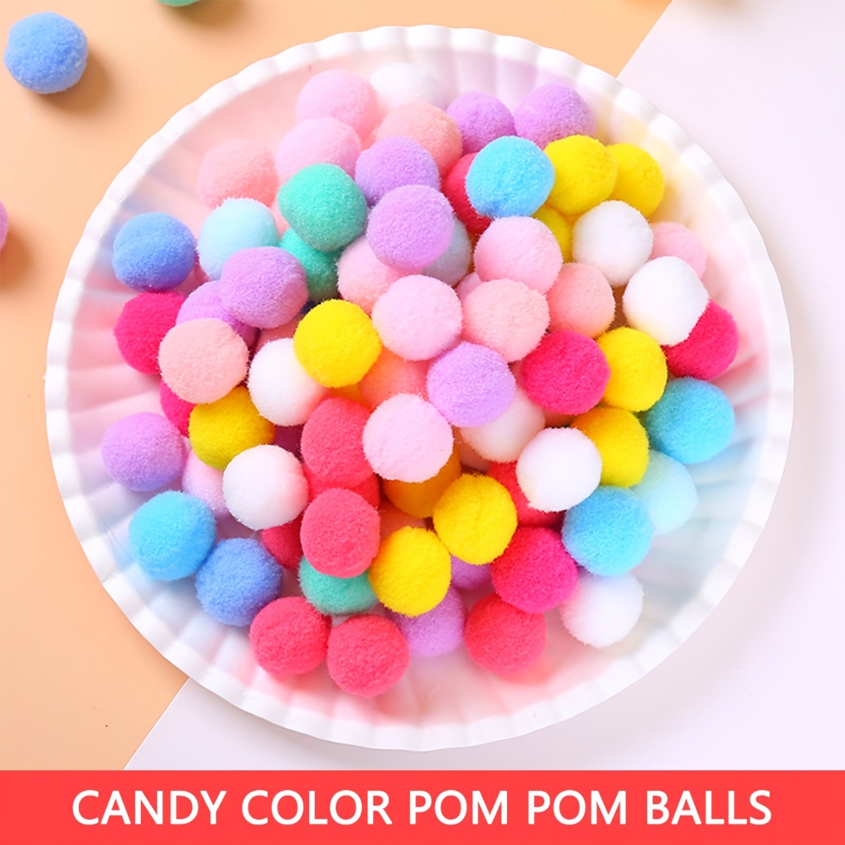 Pom Poms Craft Pom Pom Balls Colorful Pompoms For Art And - Temu