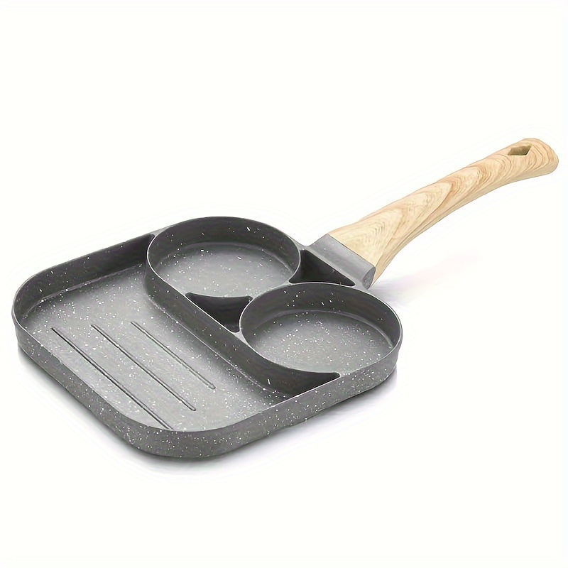 4 Holes Three-in-one, Fried Egg Pan, Mini Frying Pan, Breakfast Pan,  Non-stick Pan, Kitchen Artifact - Temu