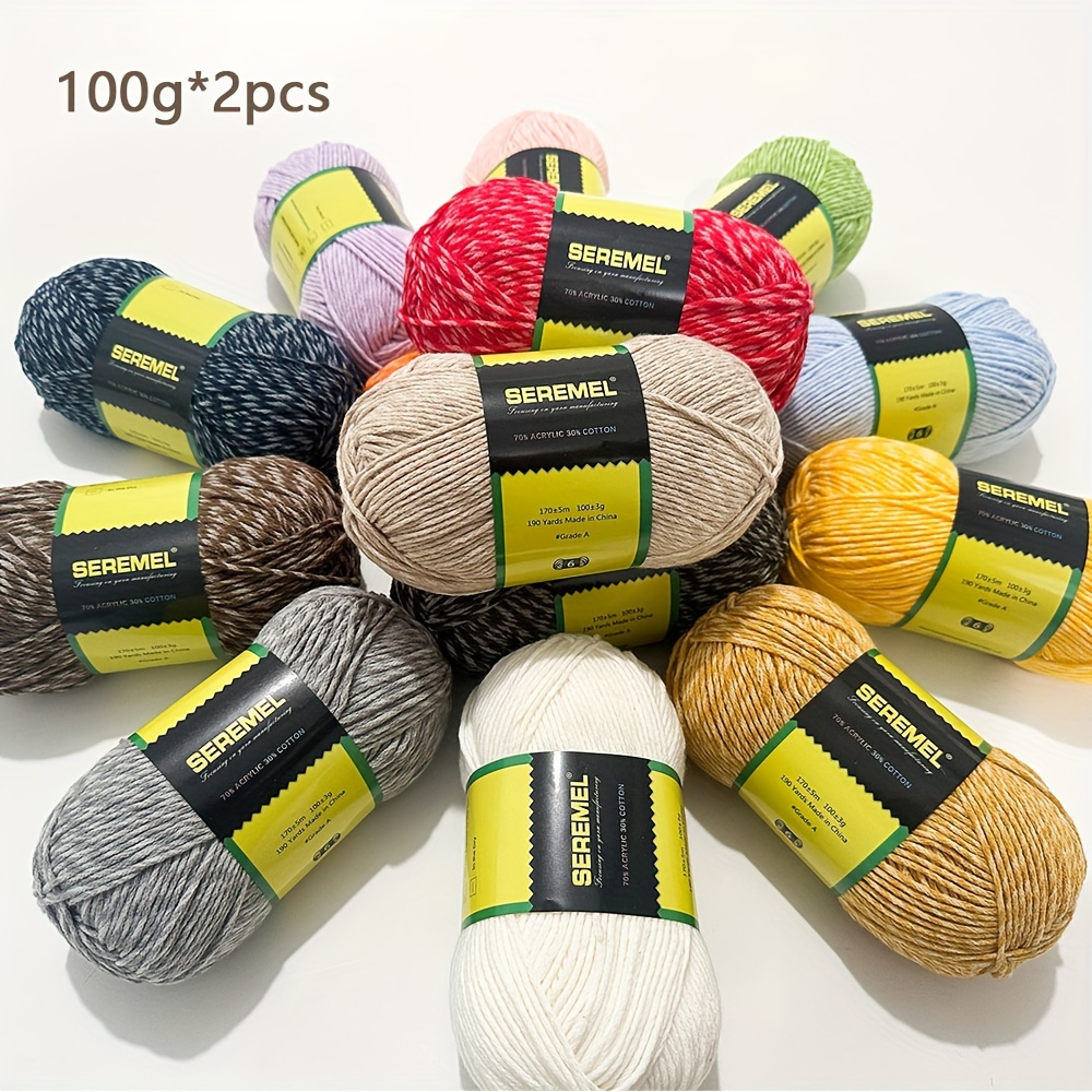 Acrylic 80.00% Cotton 20.00% Yarn Random Color Acrylic - Temu
