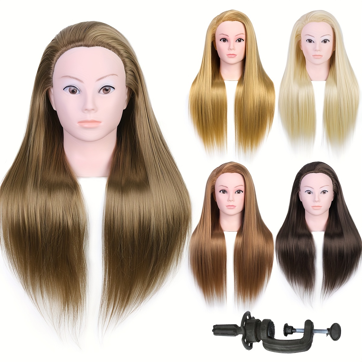 85% Real Human Hair Mannequin Head For Hair Training Styling - Temu