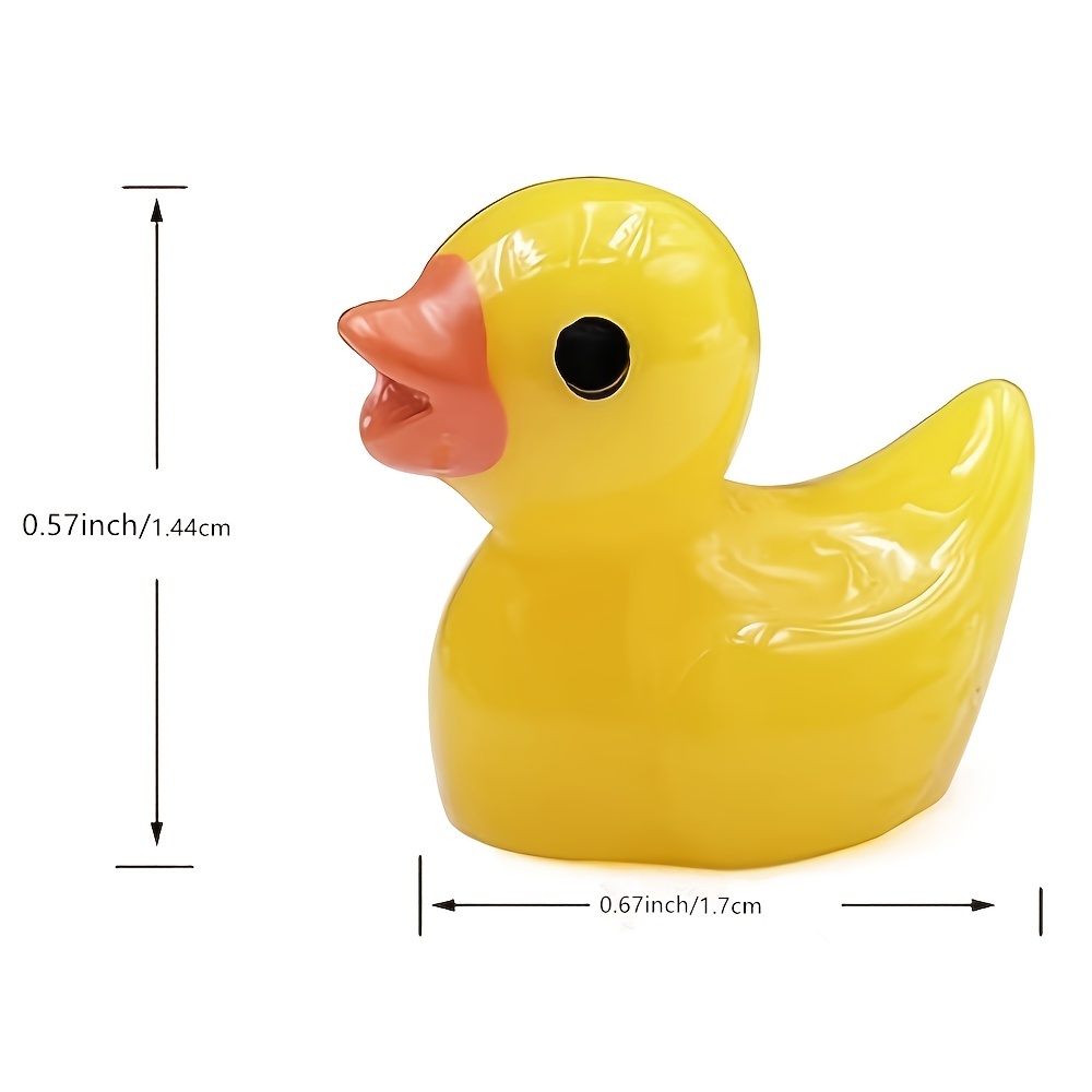 40 Pcs 4 Style Luminous Mini Ducks, Yellow and White Tiny Ducks, Christmas  Hat Resin Duck, Mini Resin Animal for Fairy Garden, Miniature Landscape