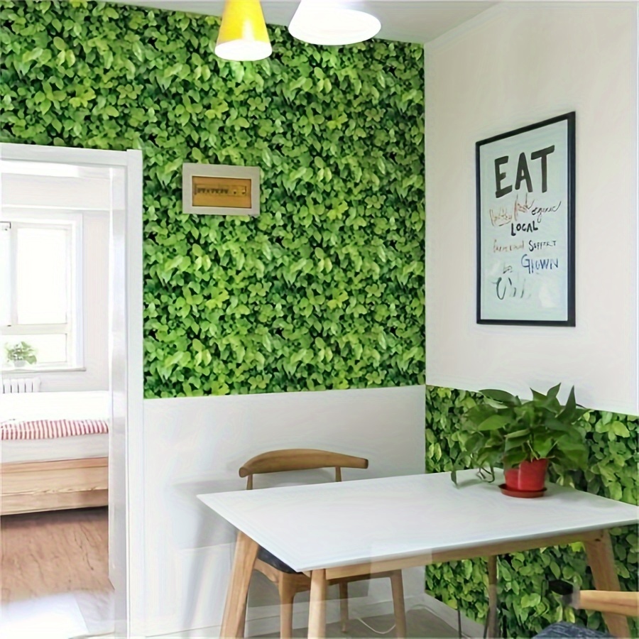 Self adhesive Wallpaper Green Plant Leaves Pattern Self Temu