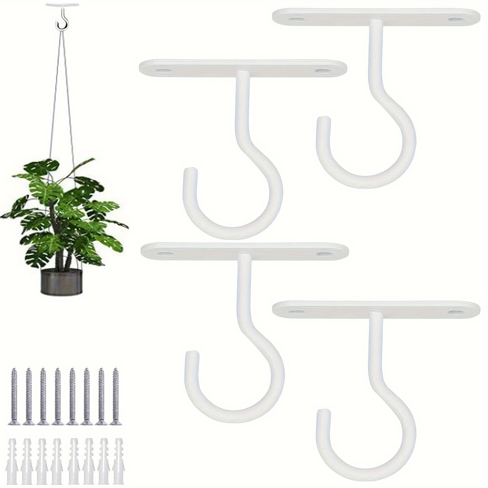 Metal White Ceiling Hook Hanging Plants Hook Household - Temu