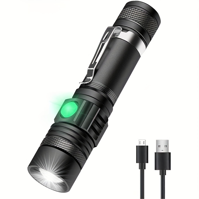 Super Bright Tactical Flashlight Zoomable Rechargeable - Temu