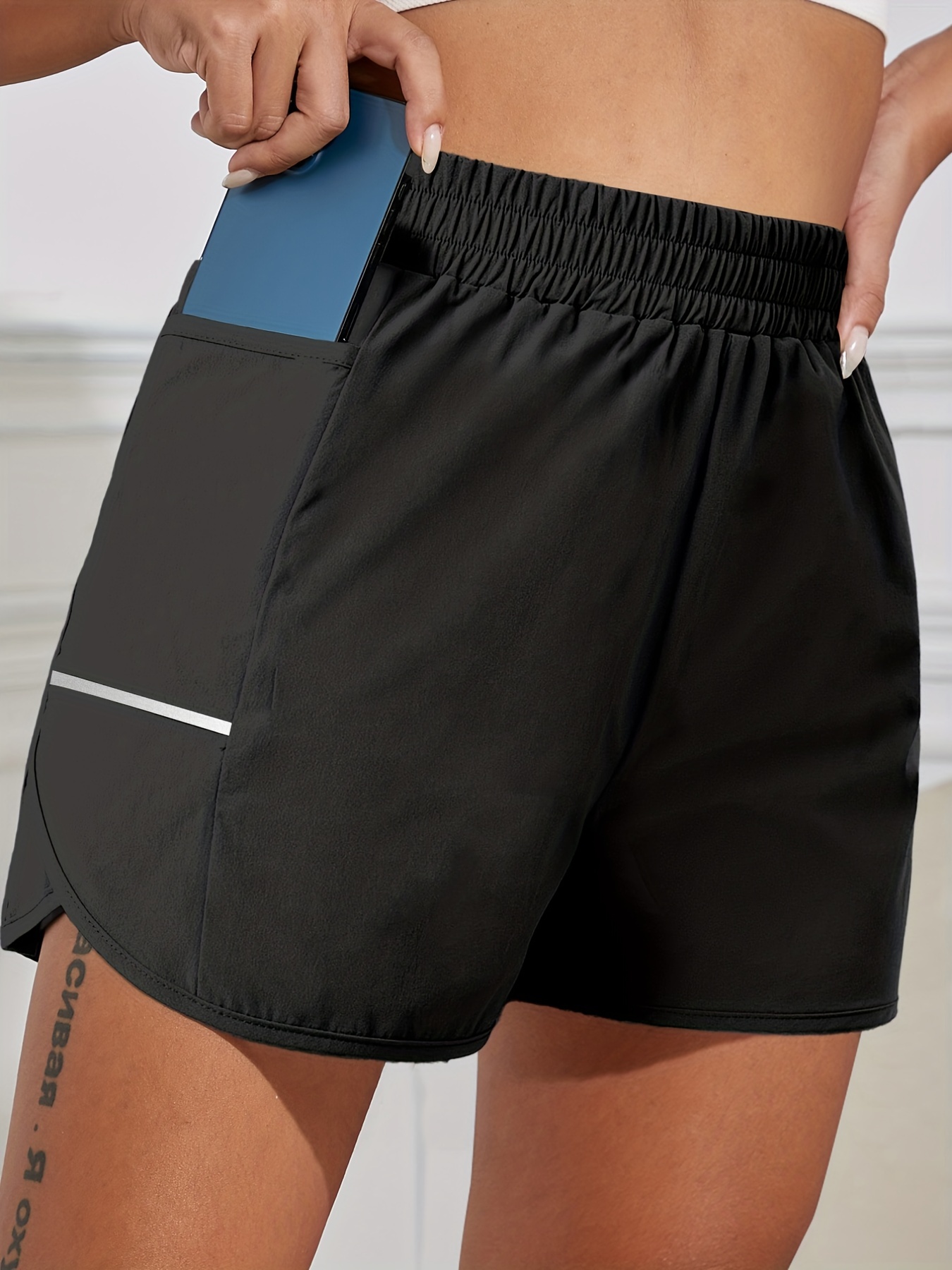 Pantalones cortos deportivos para mujer con bolsillos Pantalones