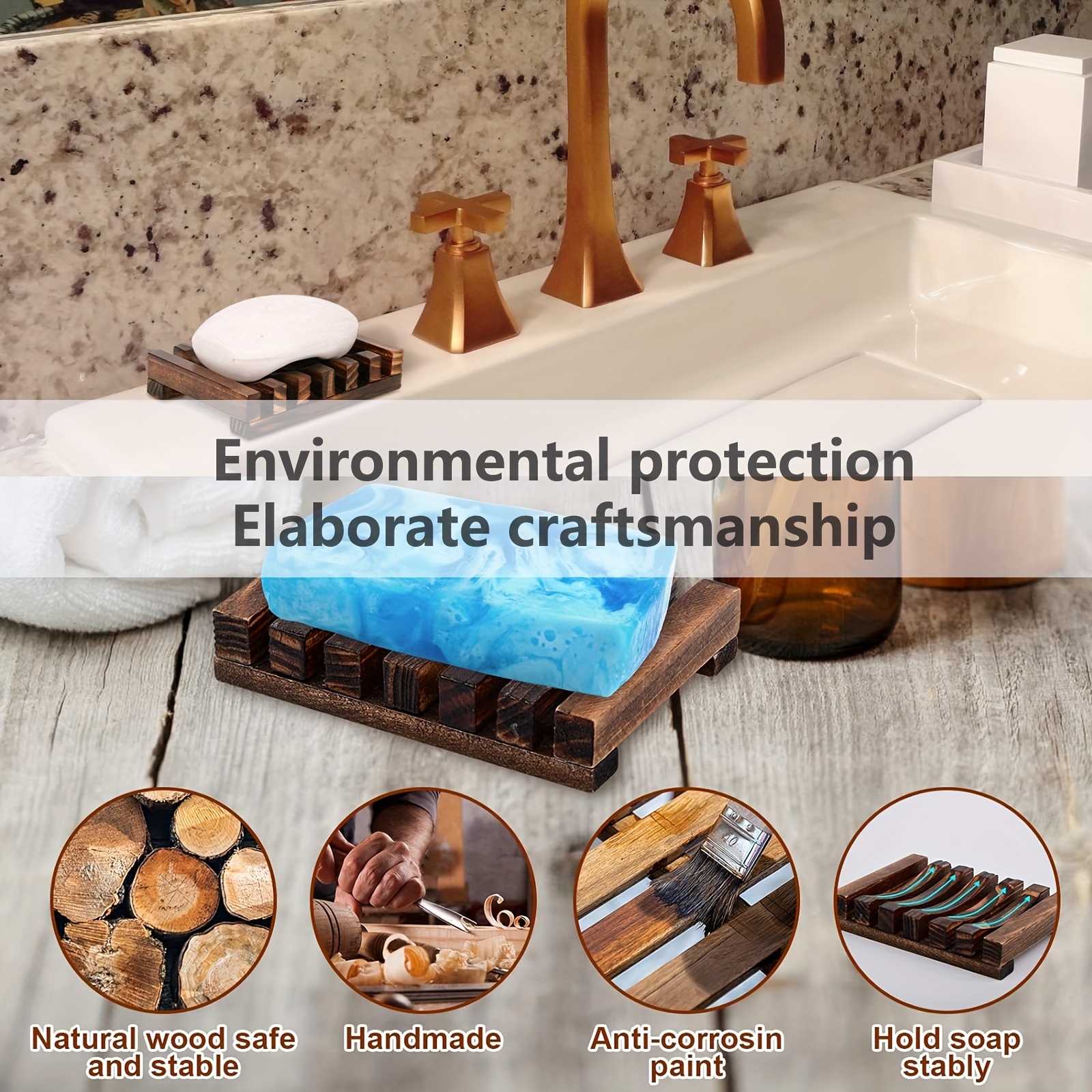 Handmade Self-draining Ceramic Soap Dish. Sink Draining Soap Dishes 